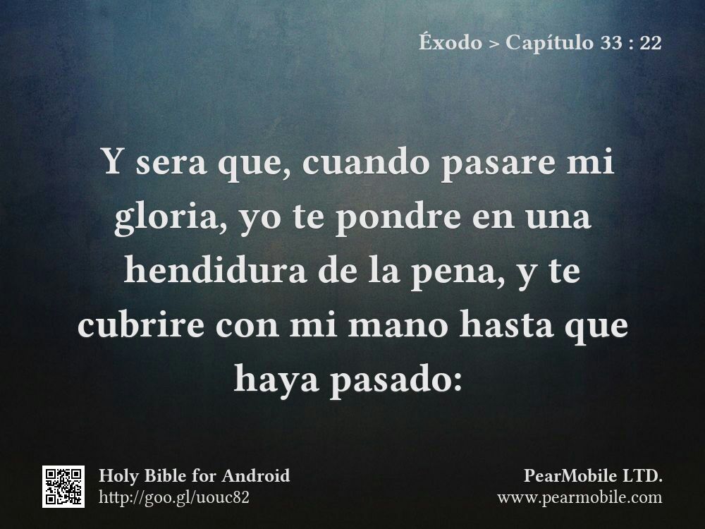 Éxodo, Capítulo 33:22